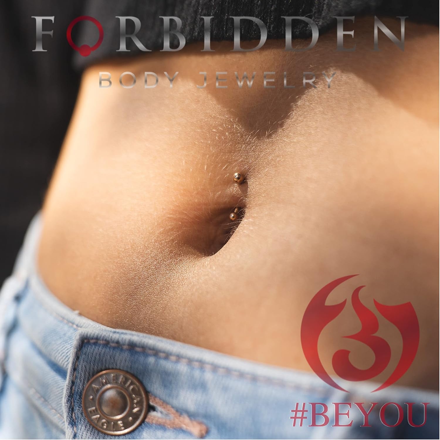 Forbidden Body Jewelry Surgical Steel Petite Belly Button Rings Curved Navel Barbell Set 14G 5/16 Inch 3Mm End Balls