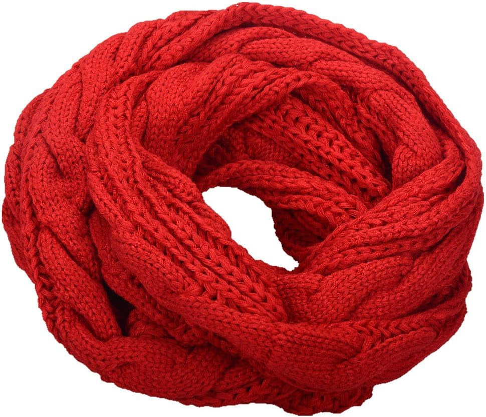 NEOSAN Womens Thick Ribbed Knit Winter Infinity Circle Loop Scarf
