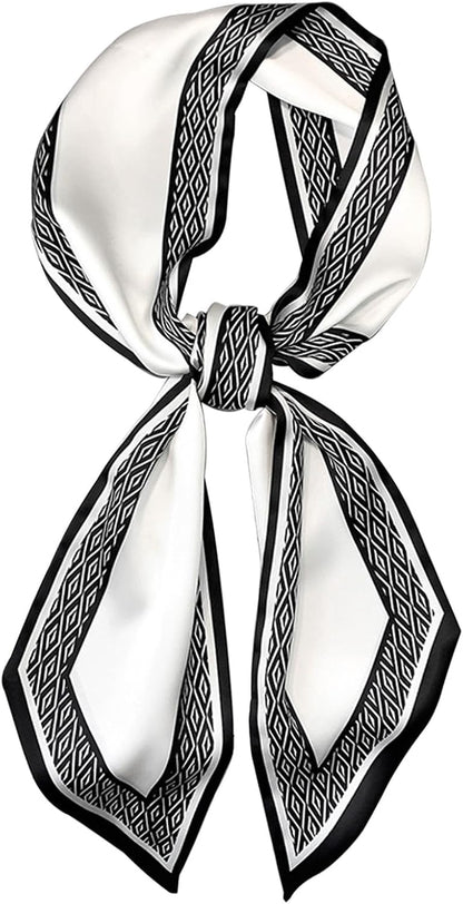 Head Scarf Hair Neck Scarves for Women Purse Bag Scarfs for Handbags Silky Long Thin Satin Headscarf Fashion