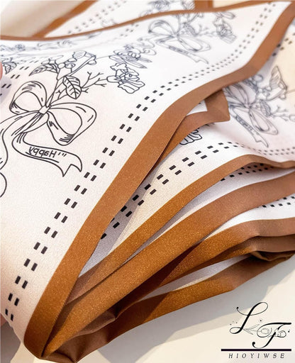 Head Scarf Hair Neck Scarves for Women Purse Bag Scarfs for Handbags Silky Long Thin Satin Headscarf Fashion