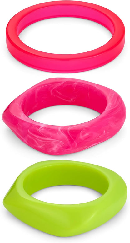 Acrylic Resin Bangles Bracelets for Women Wide Irregular Geometric Wristband Statement Bracelet Punk Chunky Acrylic Resin Bangle