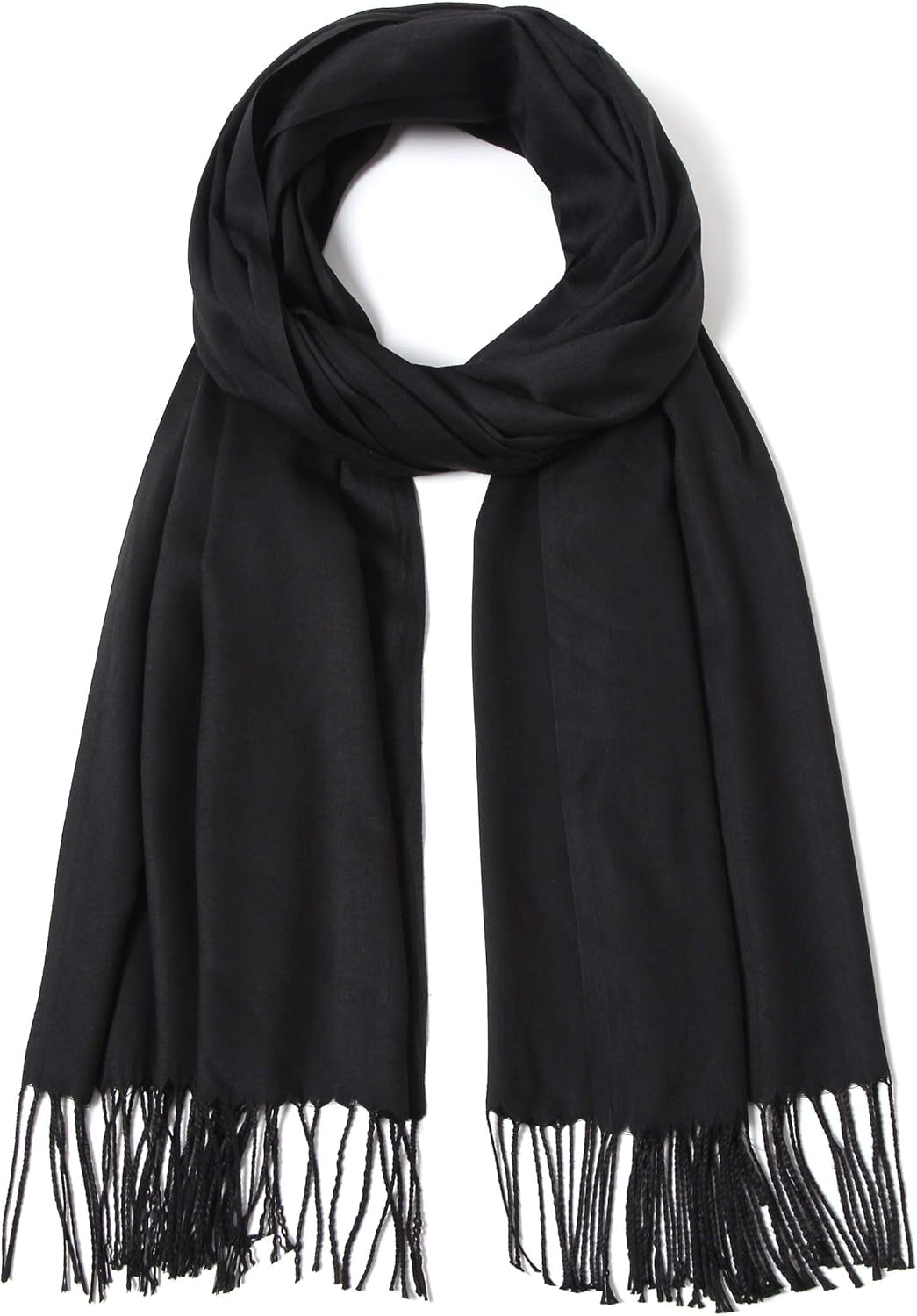 Cindy & Wendy Pashmina Shawls and Wraps Large Scarfs for Women Wedding Party Bridal Long Fashion Solid Shawl Wrap Fringes