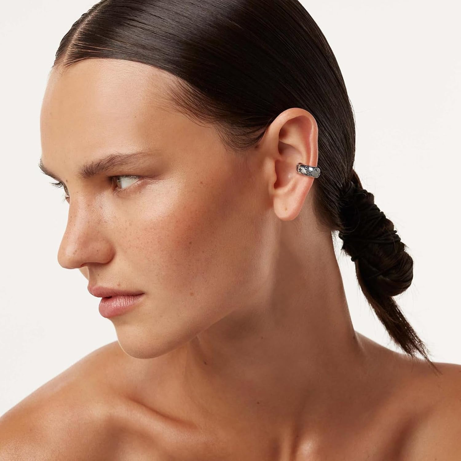 HZMAN Star Ear Cuff Earrings for Women Stainless Steel Non Piercing Tiny Cartilage Cuff Earring Fake Piercings Earings