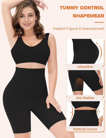 Yeblues shapewear shorts side profile showing compression and shaping
