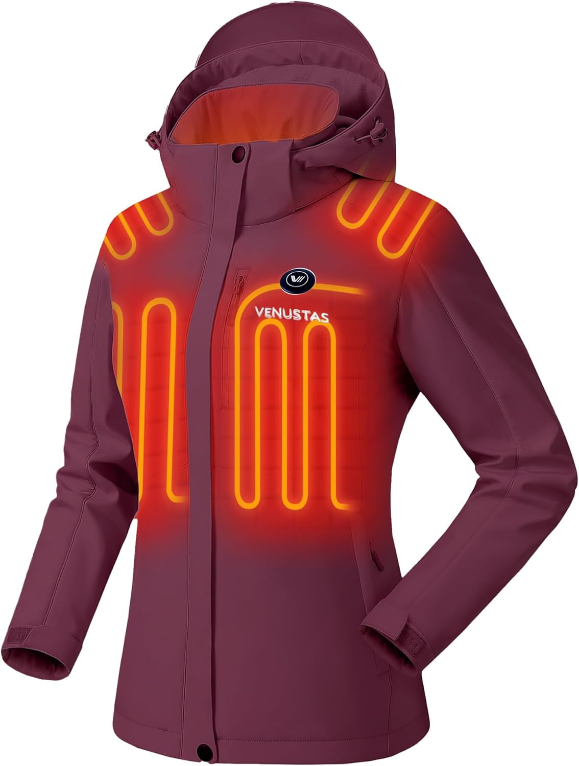 Venustas heated coat full body styling shot