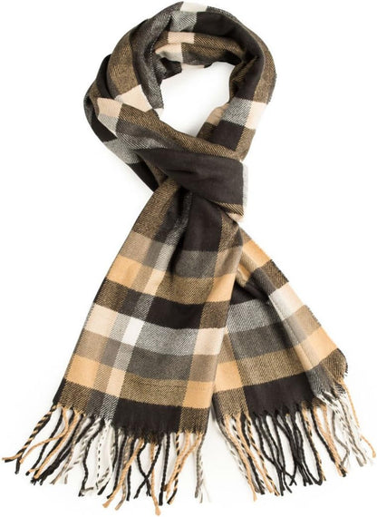 Plum Feathers Super Soft Luxurious Cashmere Feel Unisex for Men and Women Winter Scarf