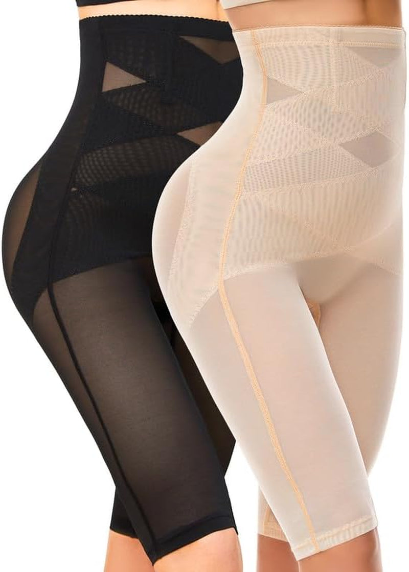 Back view of high waist shapewear with enhanced butt lifting technology