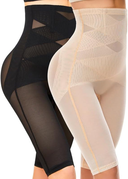 Back view of high waist shapewear with enhanced butt lifting technology