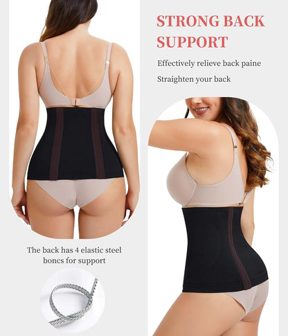 Women's waist trainer shapewear with cinching support