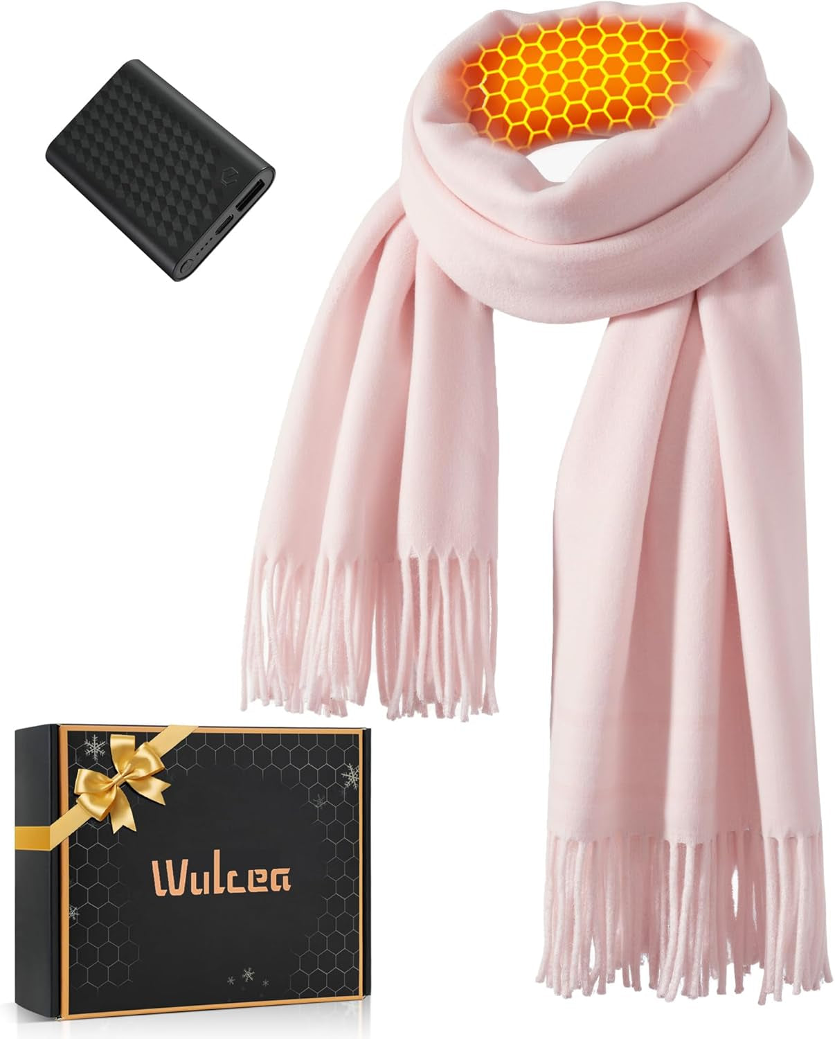 Wulcea Graphene Heated Scarf for Women 5V2A 6000Mah Fast Charge Large Capacity Battery
