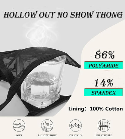 Justgoo g-string underwear sheer lace material detail