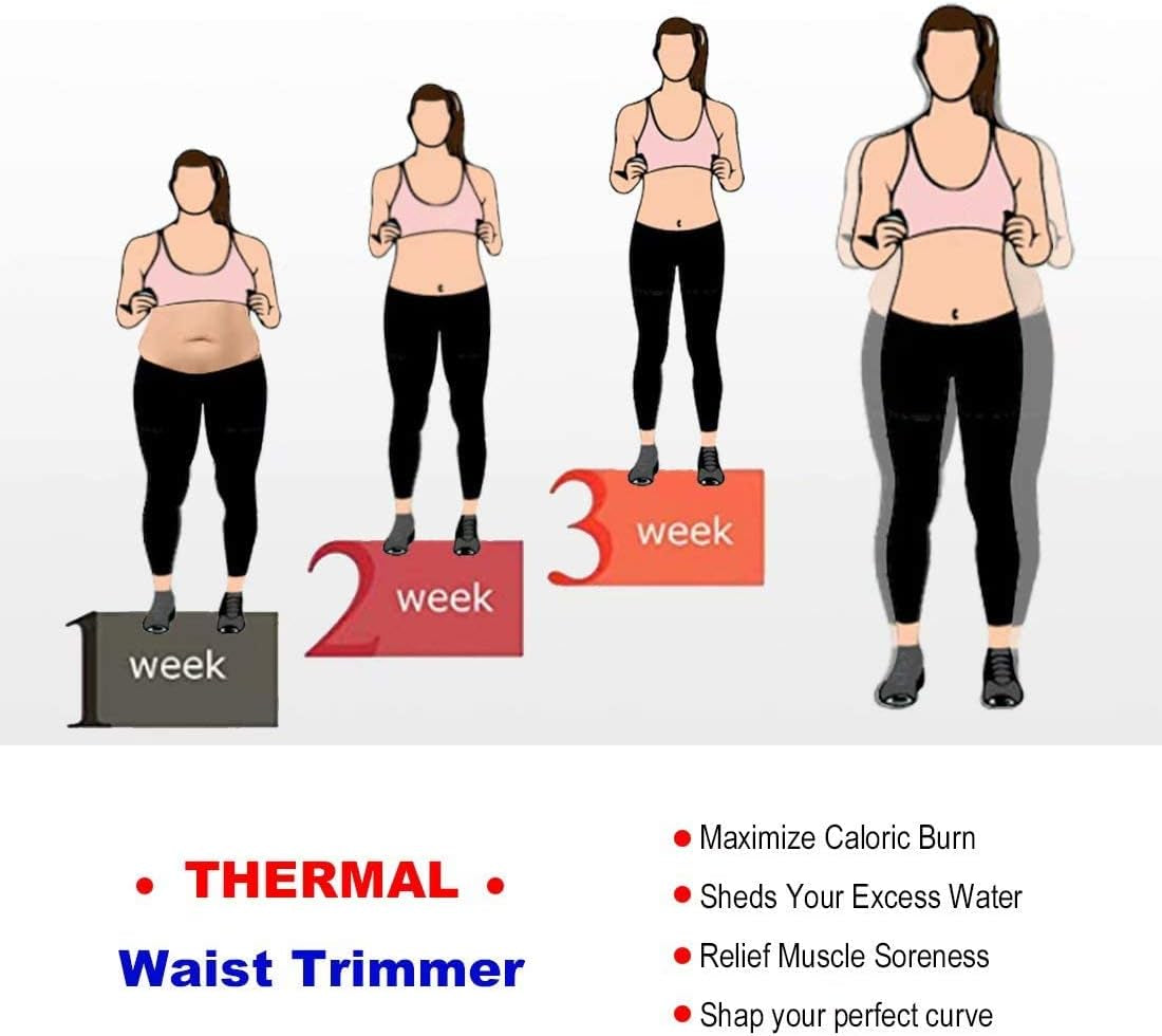 Sweat trainer corset wrapped around waist for support