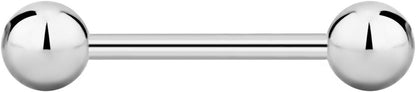 Forbidden Body Jewelry Nipple Barbell, Nipple Bars, Silver Nipplerings Piercing Surgical Steel 8G - 18G Straight Barbell Body Jewelry (Sold Individually)