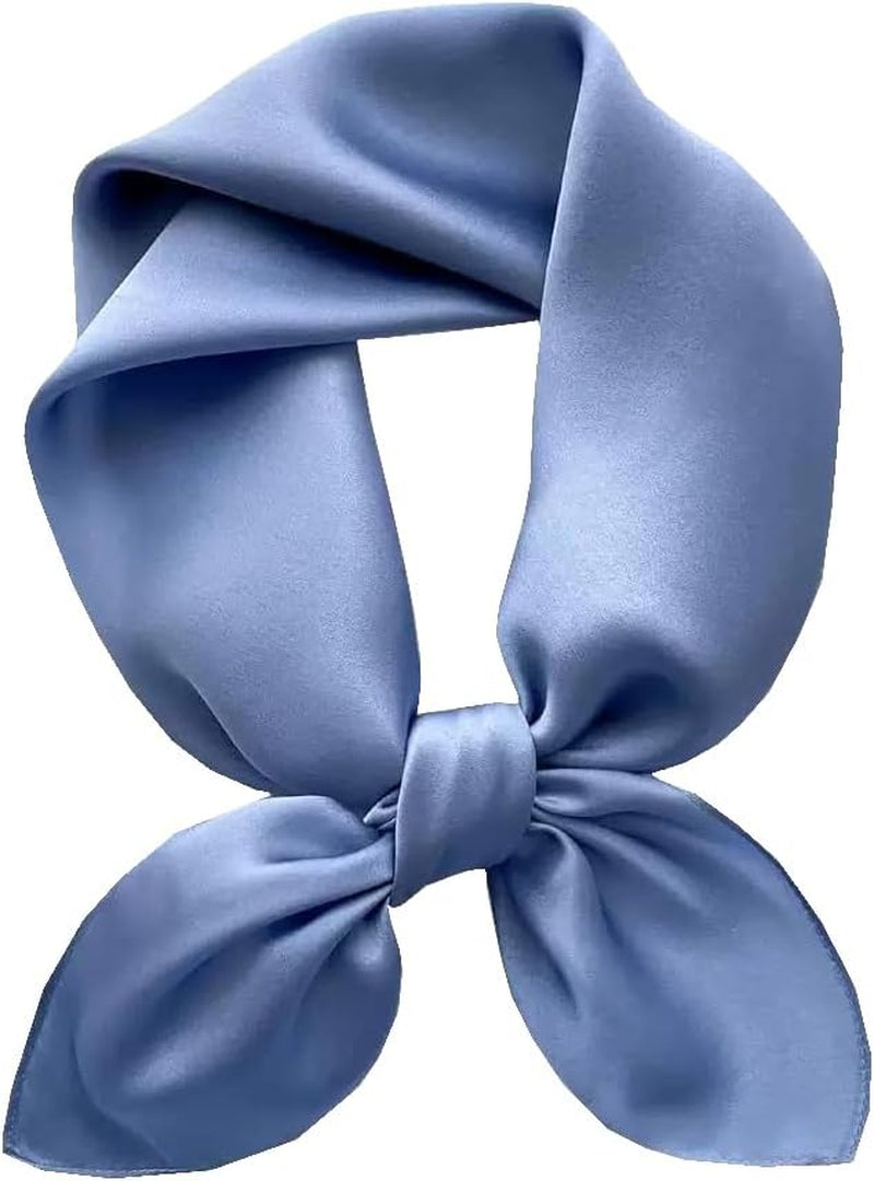 ANDANTINO 100% Mulberry Silk Square Scarf for Hair-25.6" X25.6'' Women Men Natural Silk Neckerchief Digital Printed Headscarf