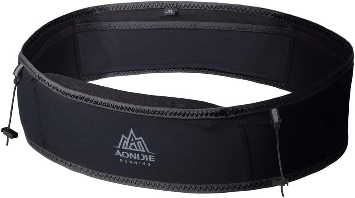 AONIJIE Hydration Belt Running Fanny Pack, with 250Ml Soft Water Bottle Flask Phone Holder for Trailing Running Climbing Jogging Cycling Workout Fitness 3 Colors (Black, M/L)