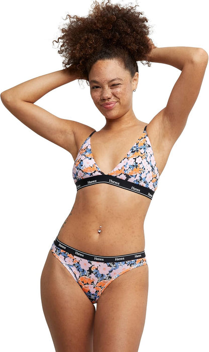 Women's 6-pack thongs showing assorted color options