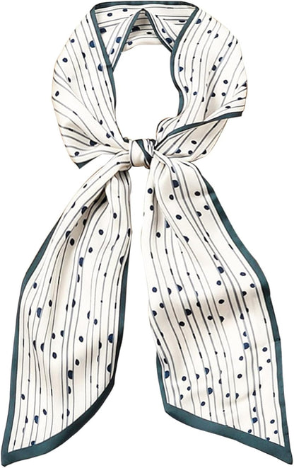 Head Scarf Hair Neck Scarves for Women Purse Bag Scarfs for Handbags Silky Long Thin Satin Headscarf Fashion