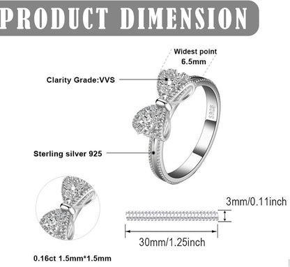 Forever love knot ring detail on woman's finger