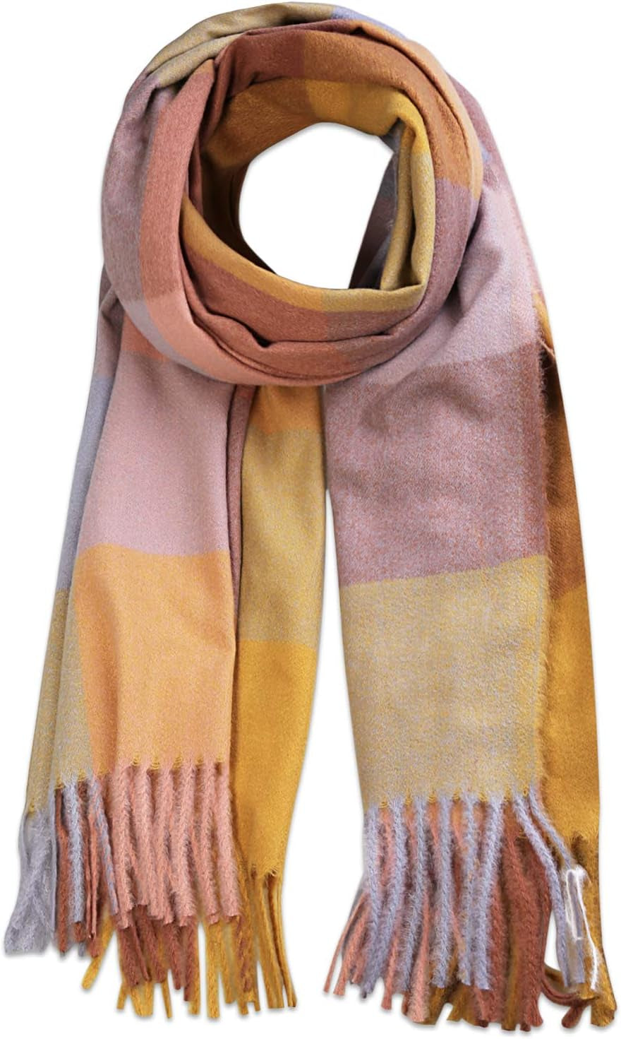 SOJOS Classic Plaid Tartan Scarf for Women Men Soft Scarves SC316