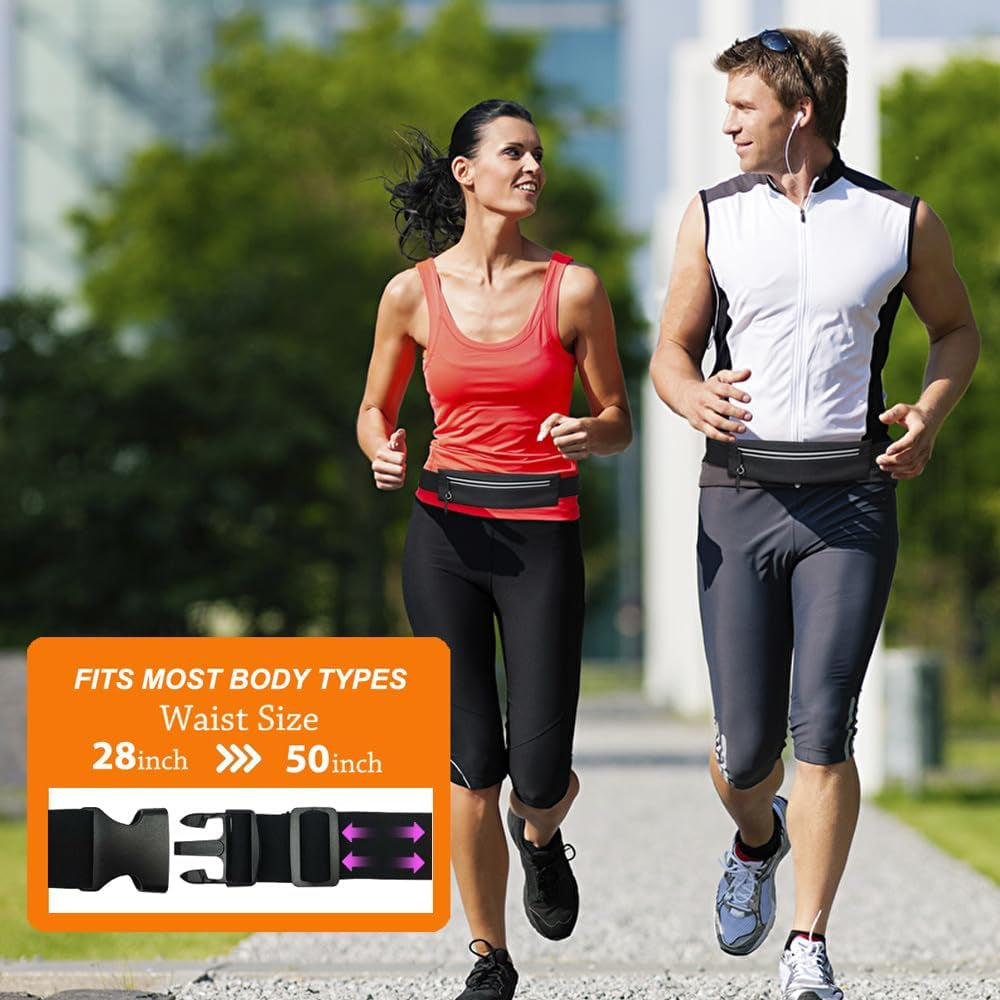 No-bounce running fanny pack kept secure at waist level
