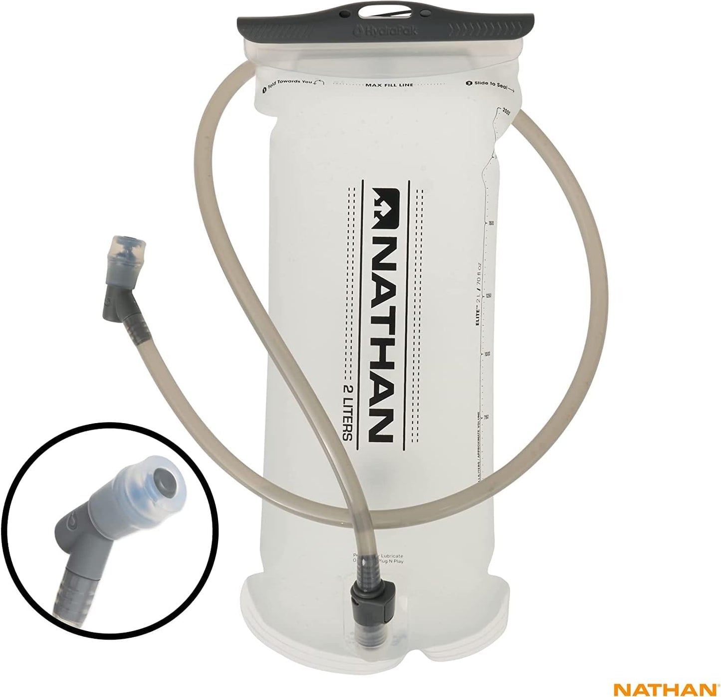 Nathan hydration backpack showing smartphone pocket and storage