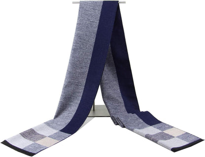 Men'S Scarves Classic Arrival Winter Plaid Scarf Tassel Edge Soft Warm Scarf