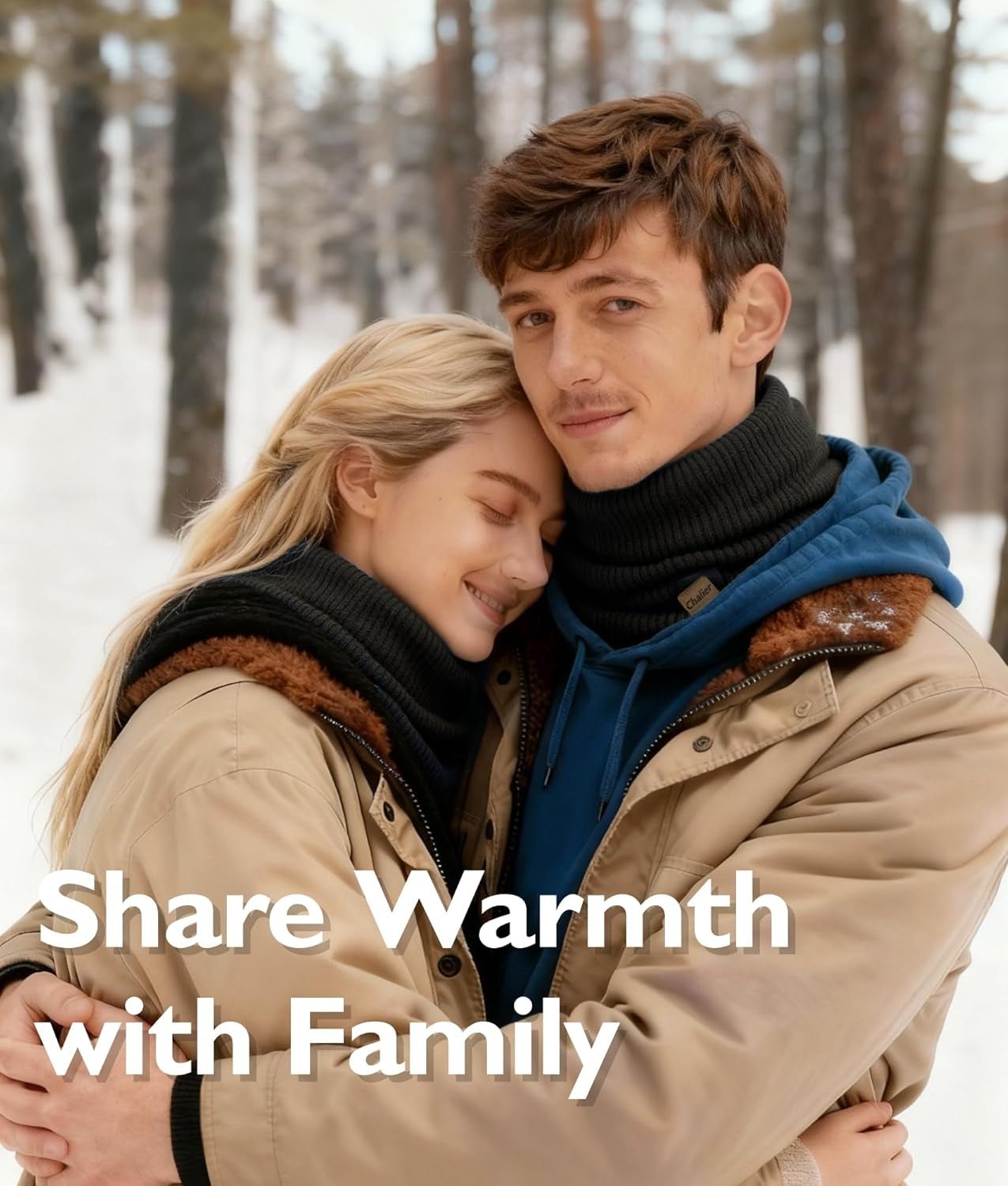 Neck Gaiters for Men Winter Warm Neck Warmer Thick Knit Windproof Gaiter Scarf Cold Weather Scarves