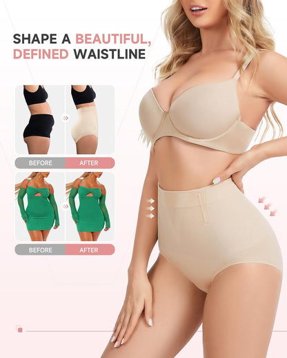 Seamless panty girdle demonstrating invisible line under dress