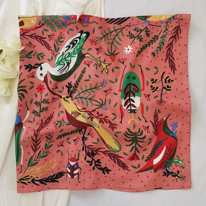 Julunar Silk like Head Scarf for Women - Satin Large Hair Scarves - 35" Square Silk Hair Wrap for Sleeping with Gift Packed