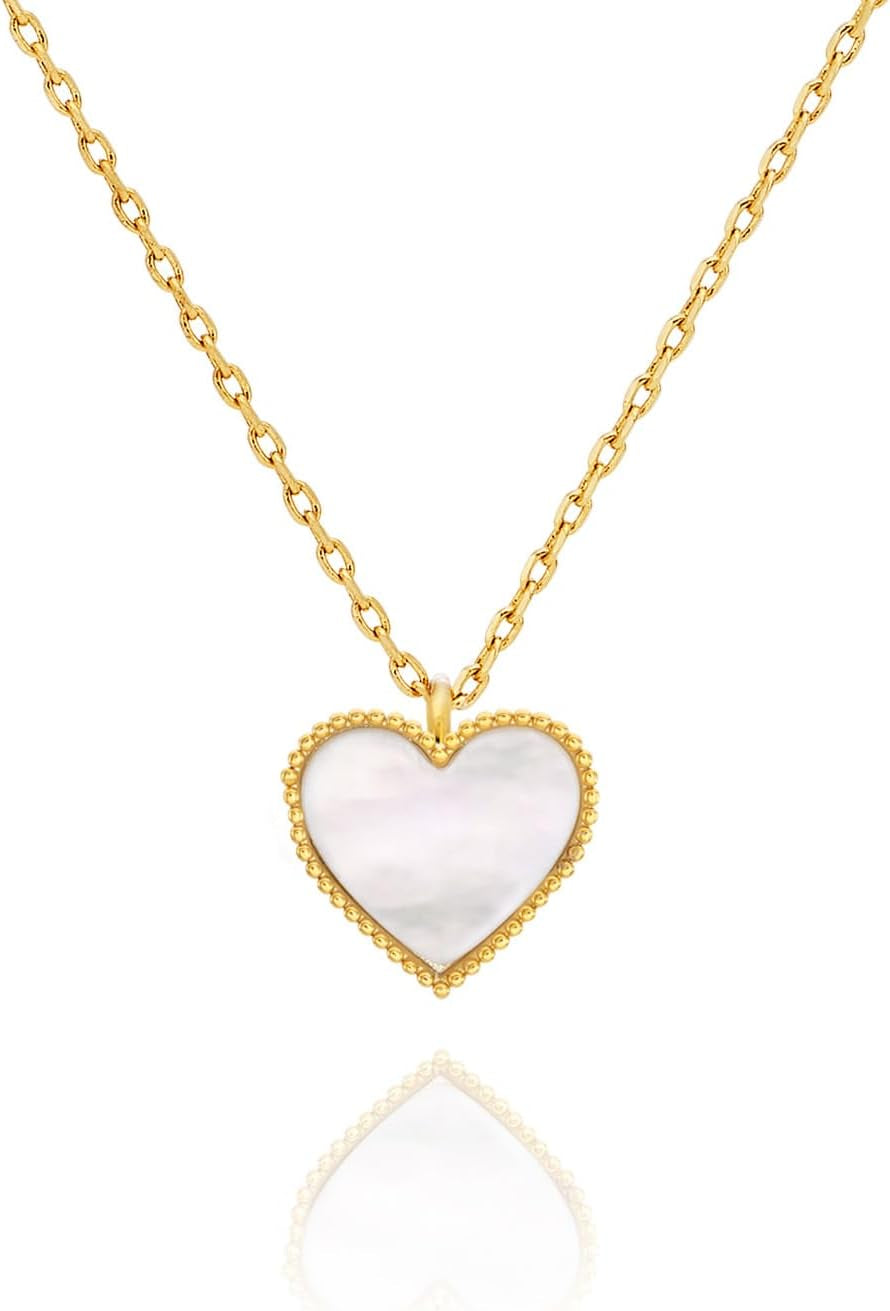 Layered Necklace for Women, 2 Strand Stainless Steel Chains with Clover, Butterfly or Heart Pendant, Dainty Fashion Jewelry Gift