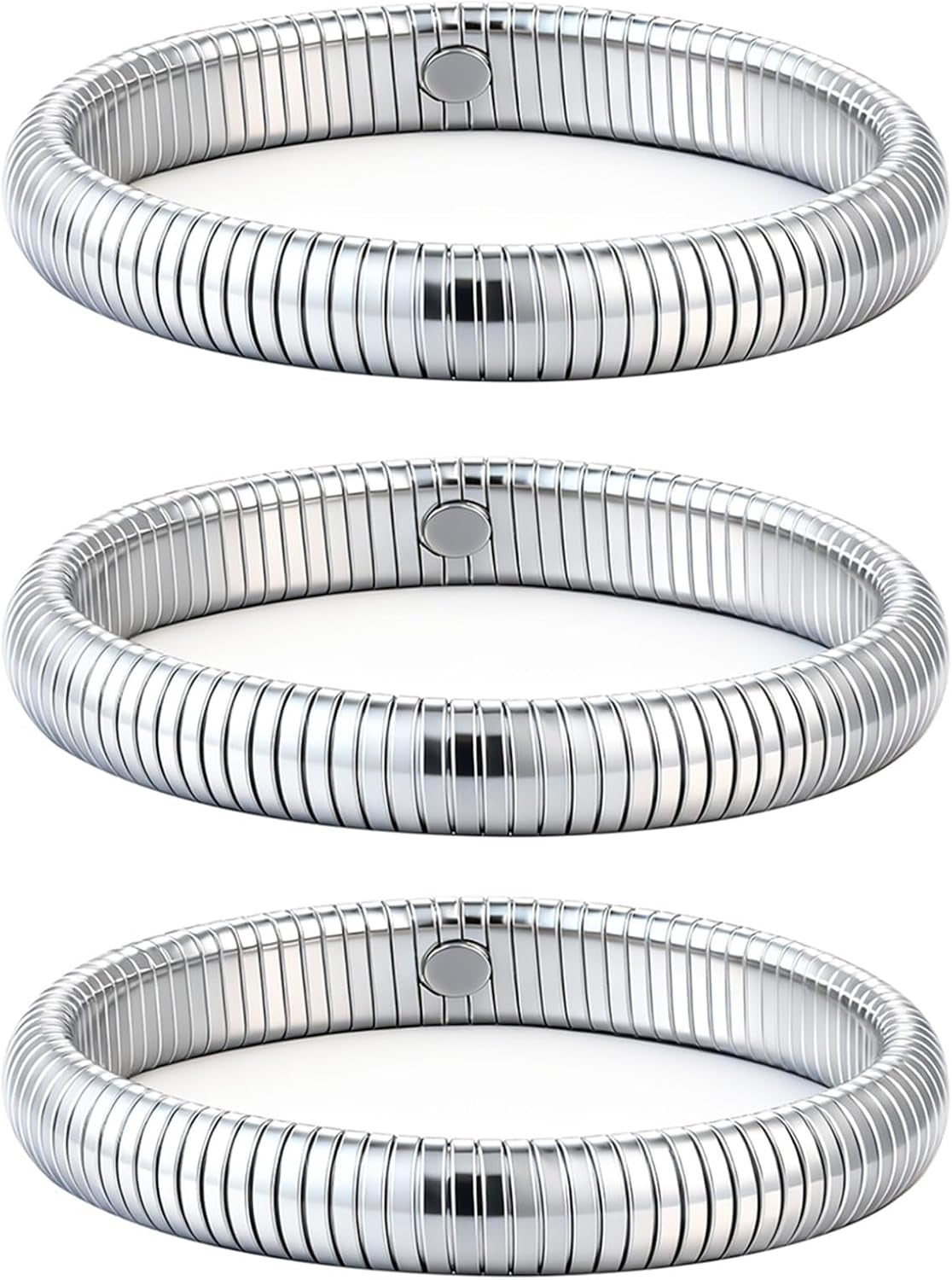 Individual view of flexible 24K gold plated bangle bracelet