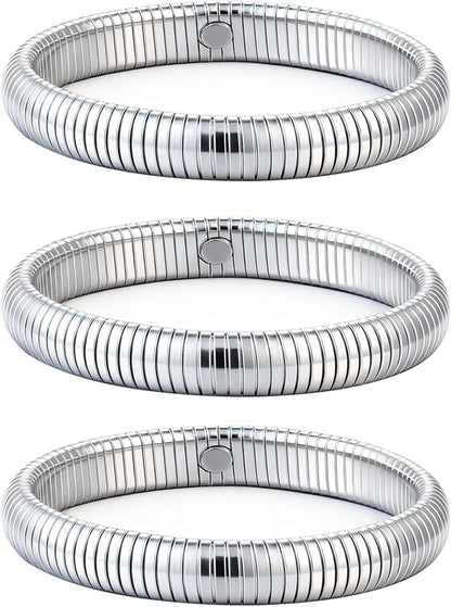 Individual view of flexible 24K gold plated bangle bracelet