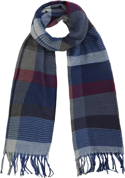 Vimate Plaid Scarf for Men Women Super Soft Classic Tartan Checkered Neck Scarves