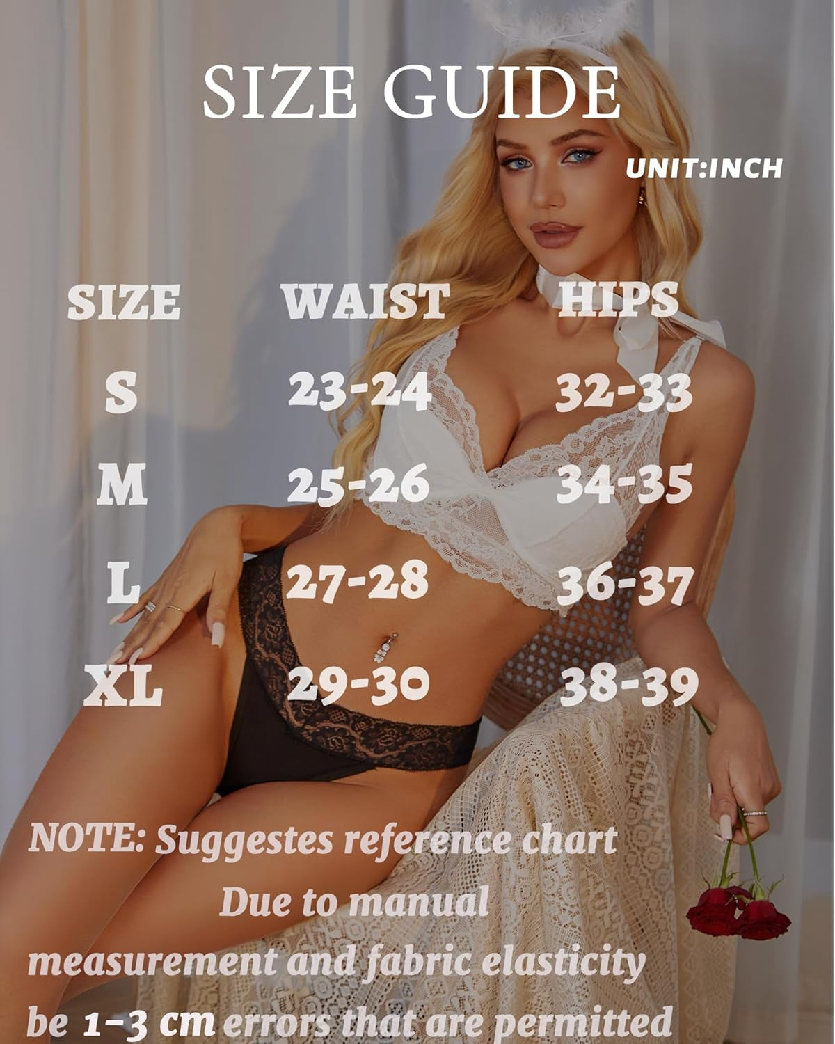 Comfortable breathable cotton lace thongs laid flat