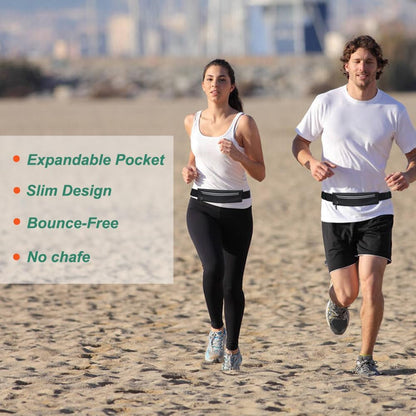Running phone holder accessory showing all storage compartments