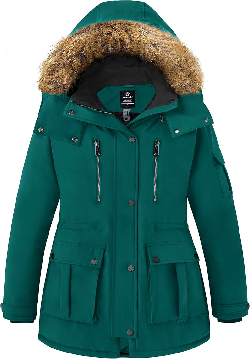Winter coat cuff and sleeve design with adjustable straps