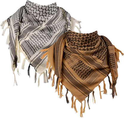 FREE SOLDIER Scarf Military Shemagh Tactical Desert Keffiyeh Head Neck Scarf Arab Wrap with Tassel for Men Women