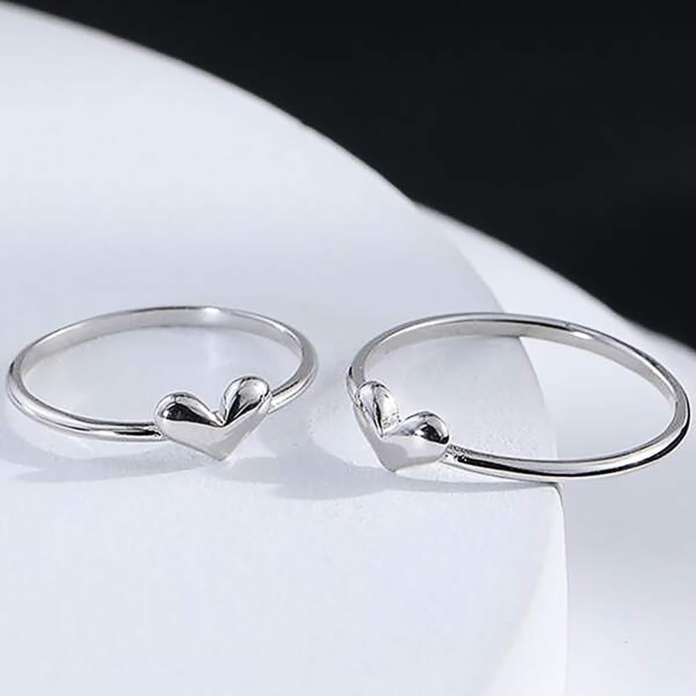 Simple Fashion Heart Love Ring Lady Daily Wearable Versatile Jewelry