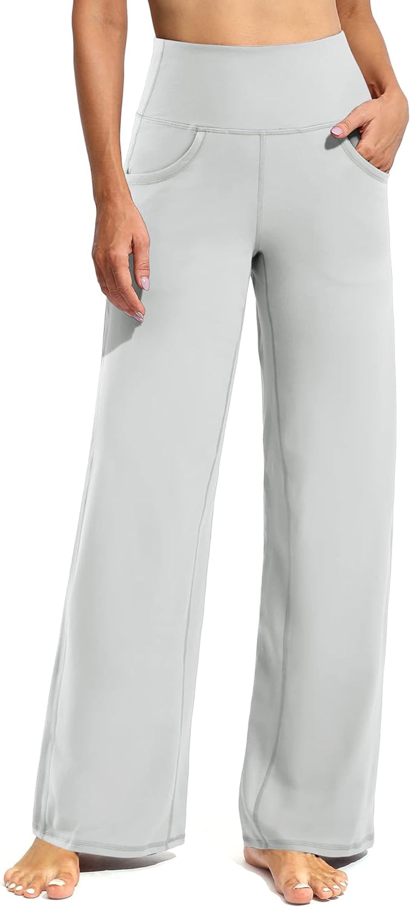 Promover Wide Leg Pants Woman Yoga Pants with Pockets Stretch Loose Casual Lounge Sweatpants Petite/Regular/Tall