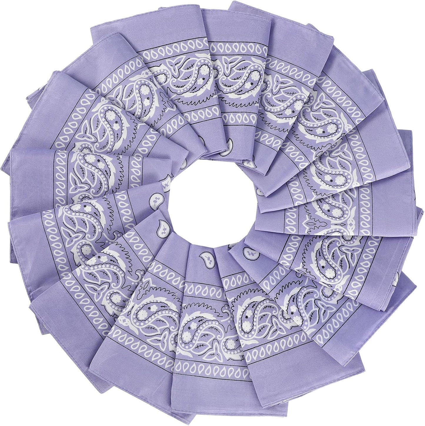 16Pcs Bandanas Multi-Purpose Party Outdoor Favor Scarf Headband Handkerchiefs for Women Men Boy Girls