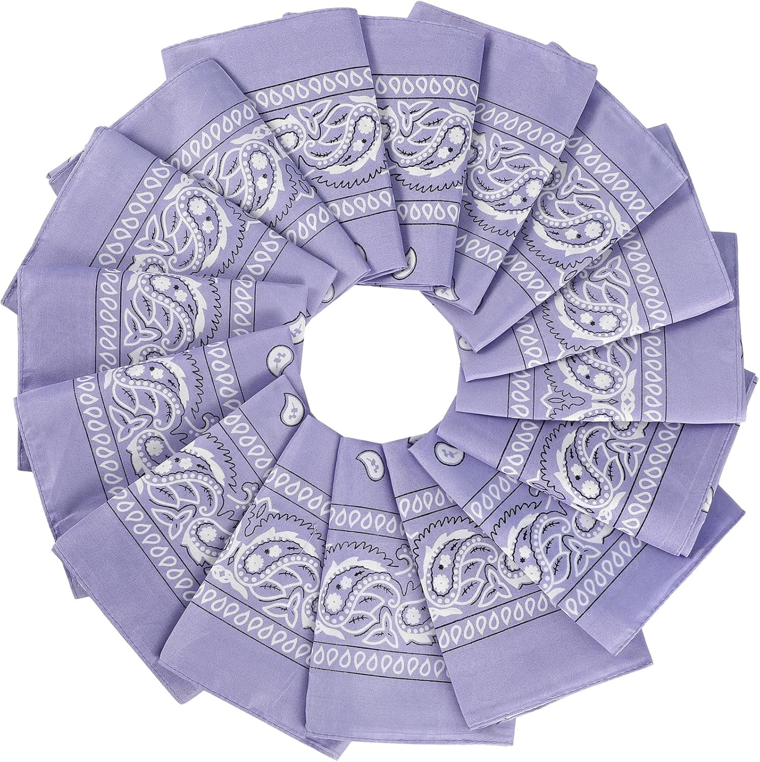 16Pcs Bandanas Multi-Purpose Party Outdoor Favor Scarf Headband Handkerchiefs for Women Men Boy Girls