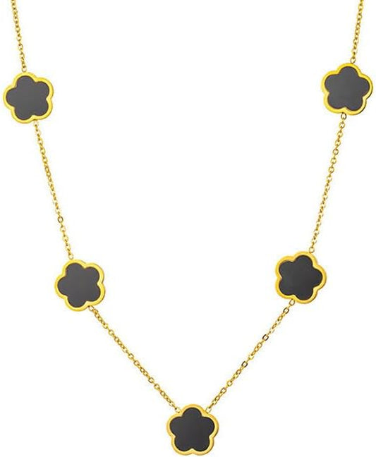 18K Gold Plated Four Leaf Clover Necklace for Women Four Leaf Clover Necklace Flower Lucky Pendant Dainty Jewelry