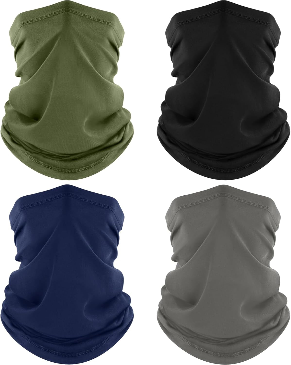 4 Pack Neck Gaiter, Cooling Breathable Face Mask UV Protection Scarf Hiking Bandana for Men/Women