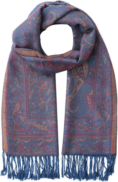 Umjetnost Womens Soft Silky Pashmina Rave Scarf Paisley Pattern Pashmina Shawl Wrap with Fringes