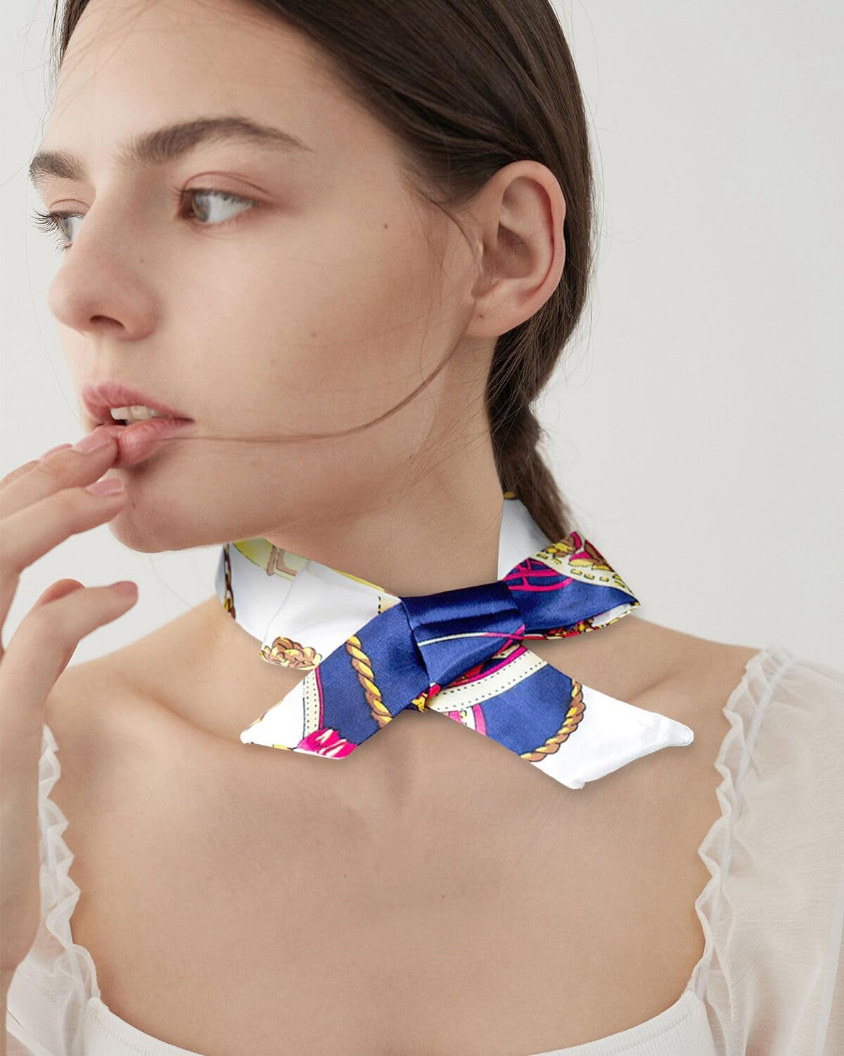 6 Pack Scarf Bags for Women - Narrow Scarf Hair & Neck Scarves - Fashion Gifts