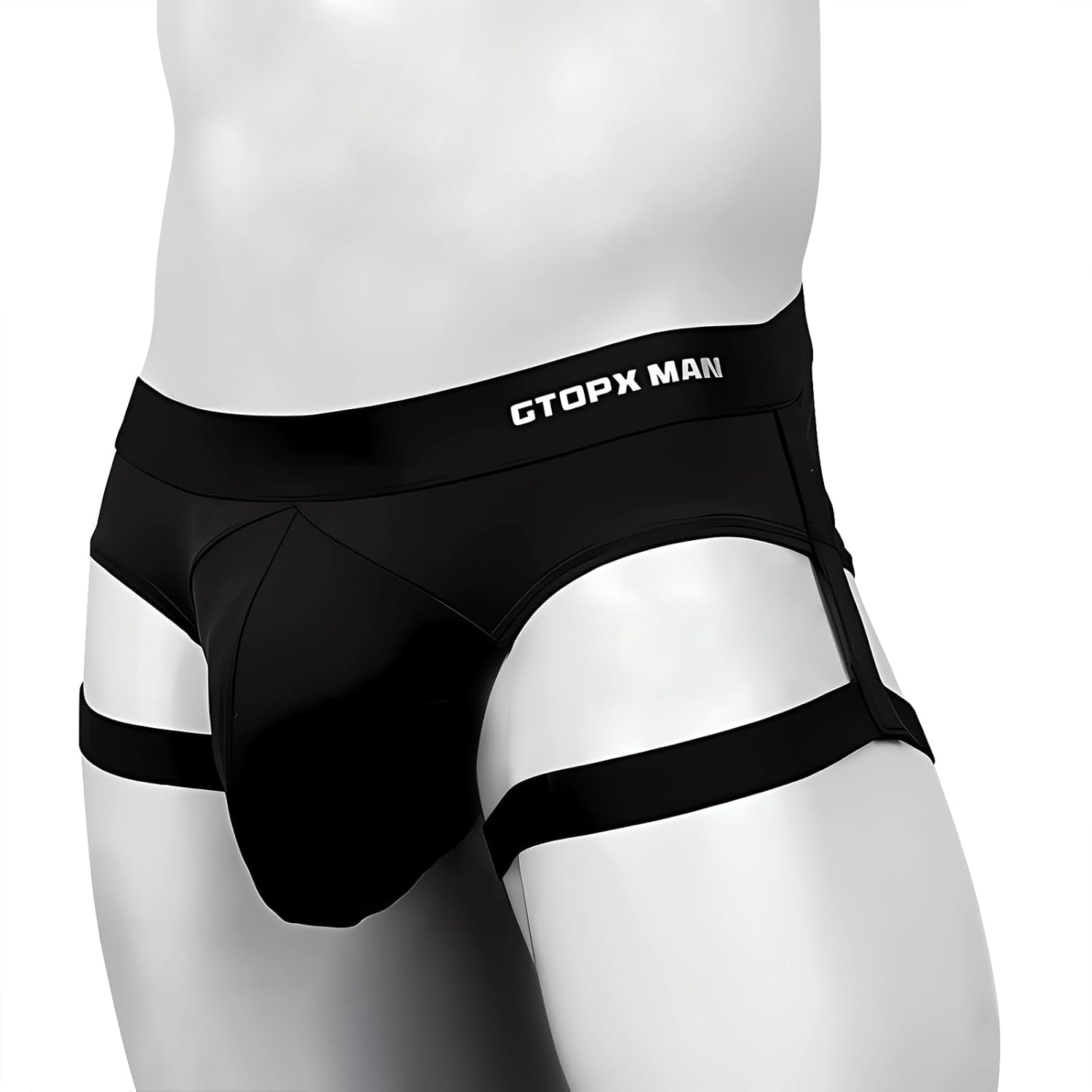 Men's sexy thong jock strap brief front view detail