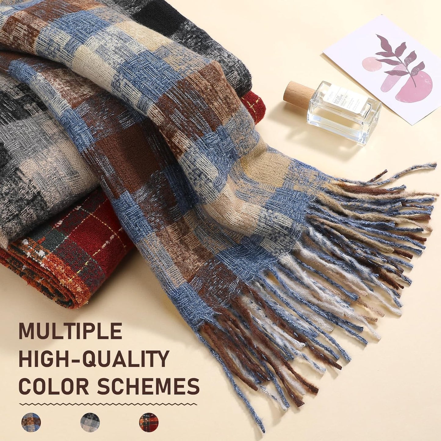Winter Scarf for Women, Fashion Long Blanket Scarf Soft Feel Women'S Scarves & Wraps