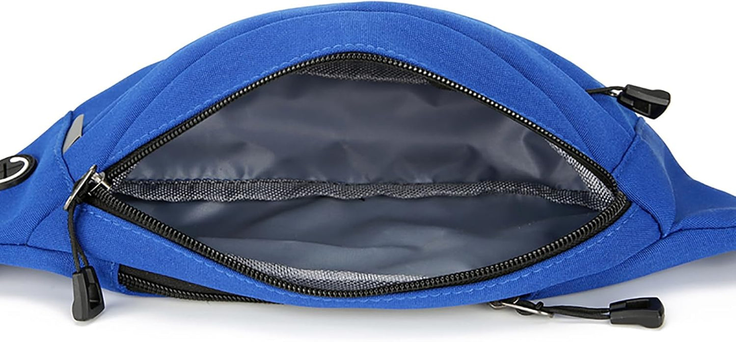 Large waist bag with adjustable strap worn during festival