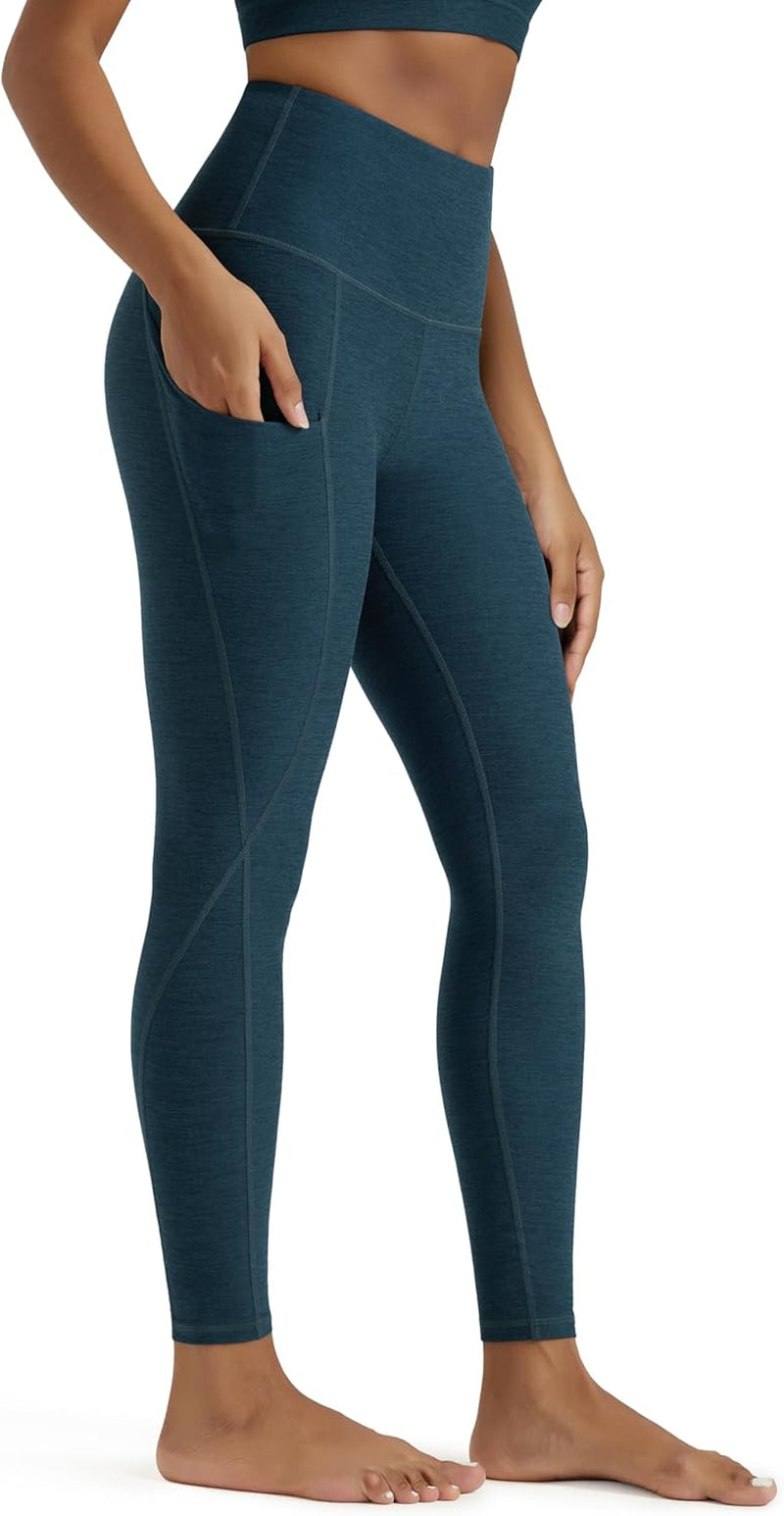 ODODOS Women'S High Waisted Yoga Leggings with Pockets, Tummy Control Non See through Workout Athletic Running Yoga Pants