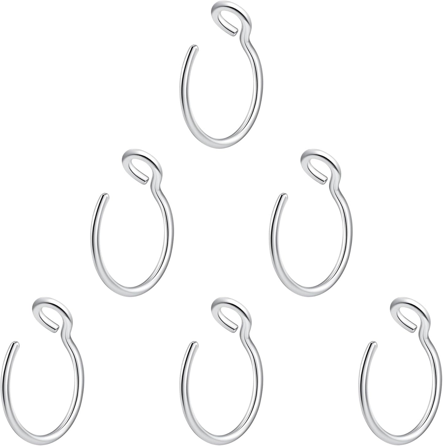 5-12 Pcs Nose Rings Hoops Nose Piercings Nose Piercing Jewelry Fake Nose Ring Fake Piercings Septum Lip Double Hoop Nose Ring Hoop Nose Rings for Women Clip on Helix Cartilage Hoop Earrings